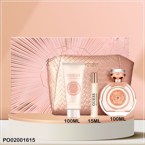 [PO02001615] SET 3PCS  PERFUME GUESS BELLA VITA ROSA (COSMETIQUERA)