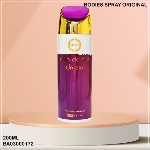 [BA03000172] BODY  SPRAY ARMAF CLUB DE NUIT UNTOLD 200ML