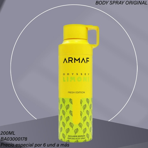 [BA03000178] BODY SPRAY ARMAF ODYSSEY LIMONI 200ML