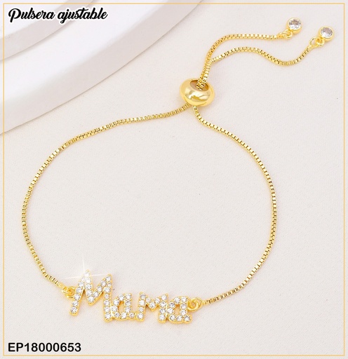 [EP18000653] PULSERA AJUST."MAMA" ZIRCONIAS N1454