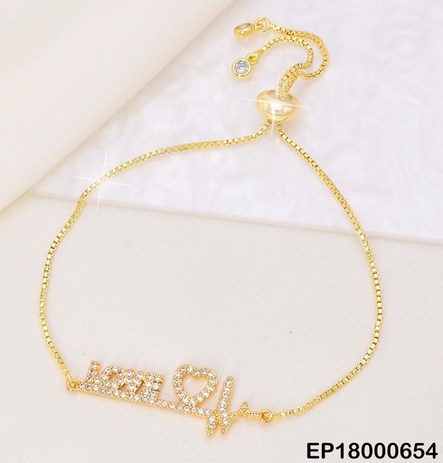 [EP18000654] PULSERA FINA "LOVE"💛 ZIRCONIAS 002N1540-864