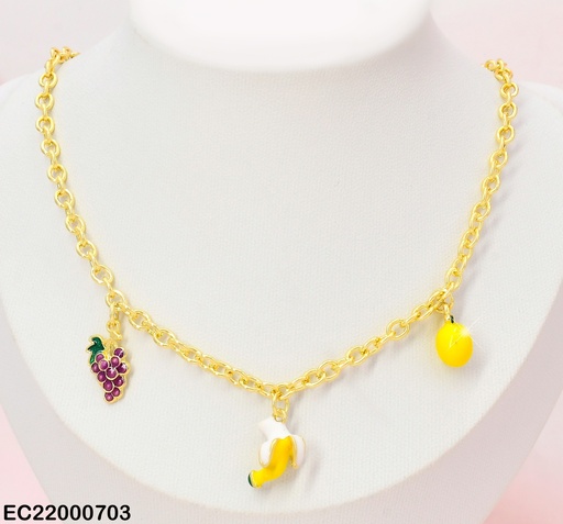 [EC22000703] CADENA DOR DIJES BANANA/LIMON/ UVA CE230-9