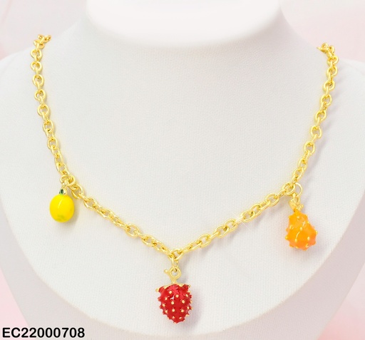 [EC22000708] CADENA DOR DIJES LIMON/FRESA/NONI  CE241-9