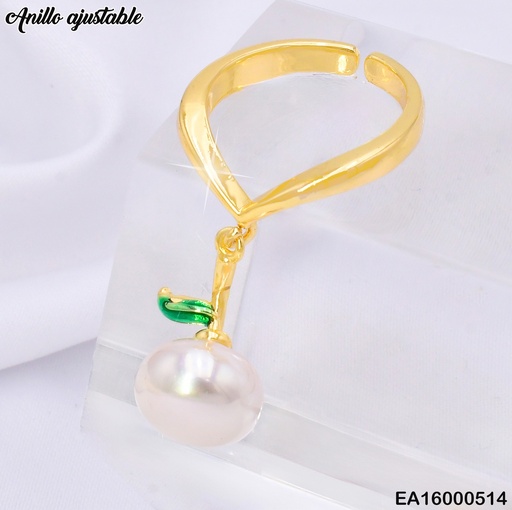 [EA16000514] ANILLO DOR MANZANA BLANCA MD RE174-9