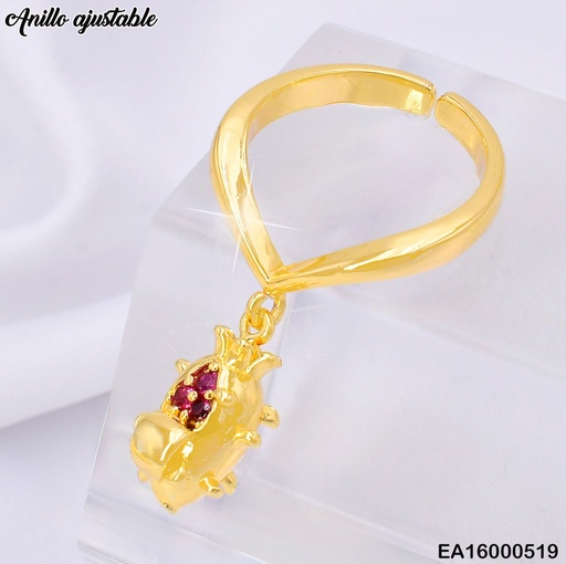 [EA16000519] ANILLO DOR PITAYA COLGANTE RE183-9