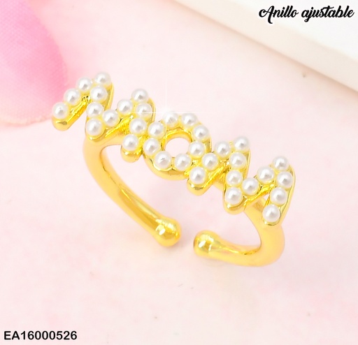 [EA16000526] ANILLO "MOM" C/PERLITAS 006N723-827