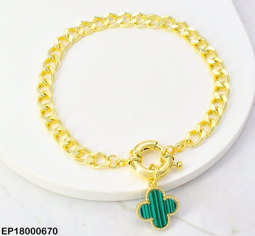 [EP18000670] PULSERA TIFFANY FLOR VAN CLEEF VERDE RAYAS BE372-294