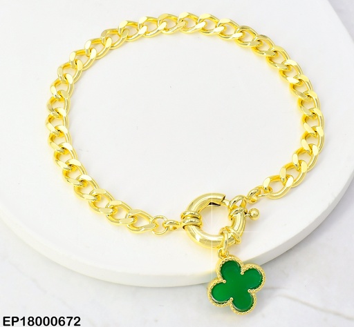 [EP18000672] PULSERA TIFFANY FLOR VAN CLEEF VERDE BE375-294