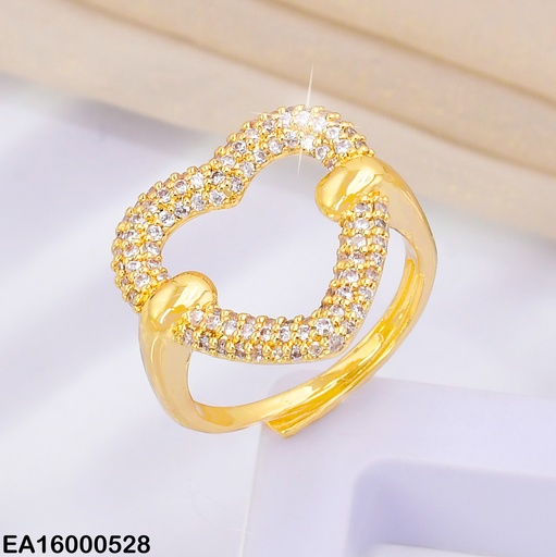 [EA16000528] ANILLO DOR CROQUI CORAZON ZIRC. RE141-313
