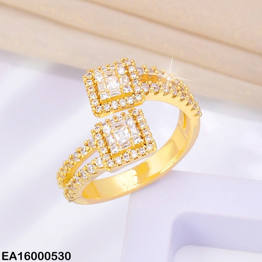 [EA16000530] ANILLO DOR AJUSTABLE CENTRO CUADROS ZIRC. RE143-313