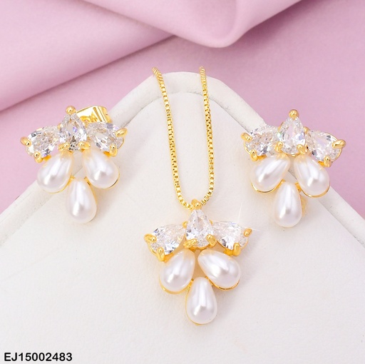 [EJ15002483] SET DOR RACIMO ZIR/PERLAS GOTA CSE793-9