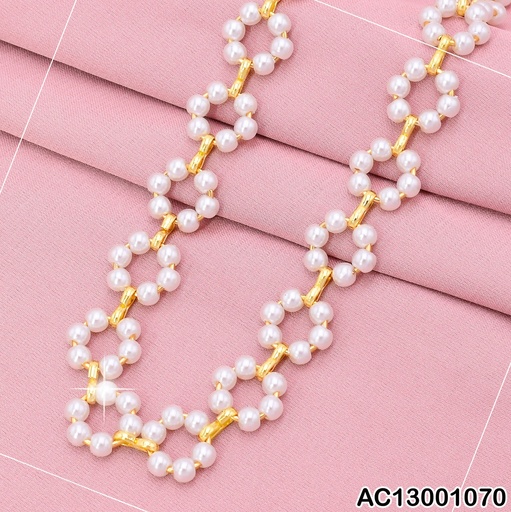 [AC13001070] CADENA DE CIRCULOS DE PERLITAS/DOR. AC25004-J81