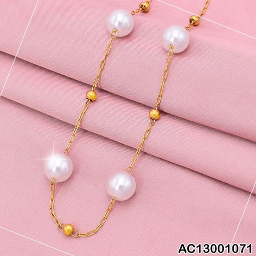 [AC13001071] CADENA ESLABONES PELOTITAS/PERLAS MED.AC25006-J81