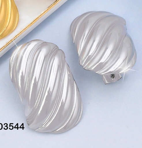 [AA06003544] ARETES DOR OVALO RAYAS DIAGONALES VD085488-207
