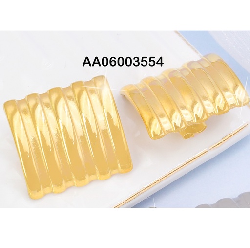 [AA06003554] ARETES DOR  PLACA RAYAS VERTICALES VD084513-149