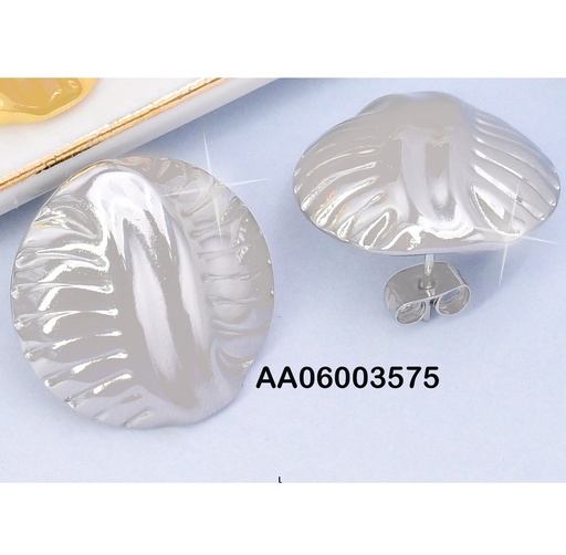 [AA06003575] ARETES PLAT CIRCULO RAYAS HORIZ./LINEA CENTRO  VD085473-207
