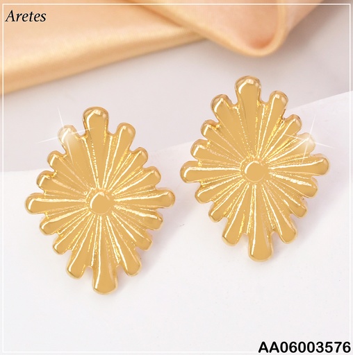 [AA06003576] ARETES DOR FLOR ALARGADA VD084511-149