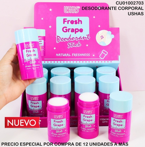 [CU01002703] DESODORANTE STICK USHAS FRESH GRAPE HA515 50G