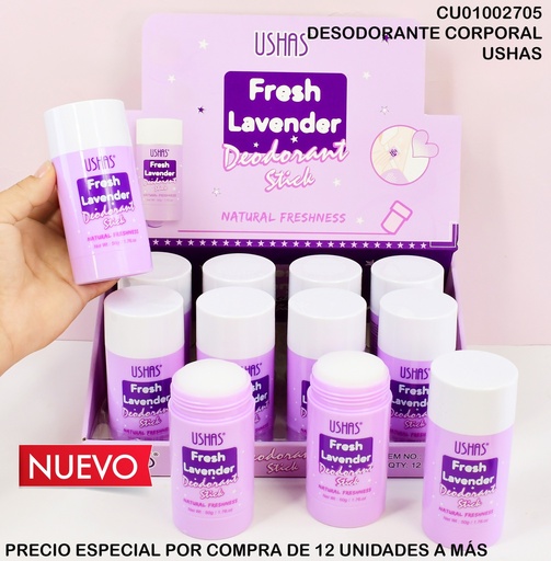 [CU01002705] DESODORANTE STICK USHAS FRESH LAVENDER HA516 50G