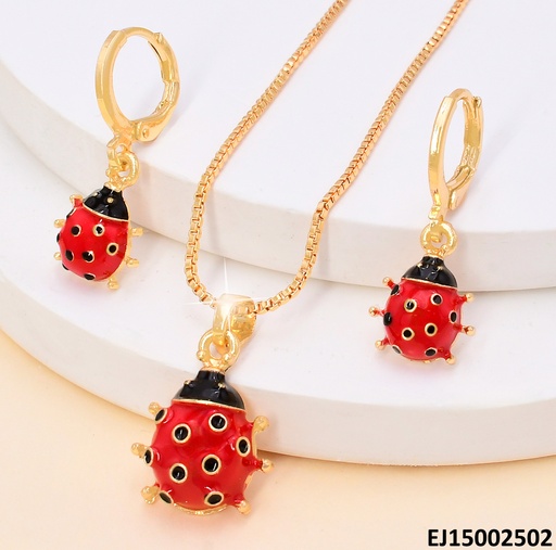 [EJ15002502] SET DOR MARIQUITA/ ARETES HUGGIES N1398-307
