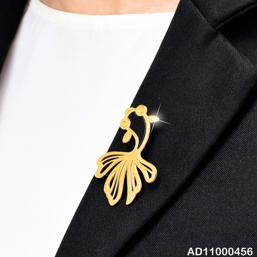 [AD11000456] BROCHE PEZ NEGRO K6019-809