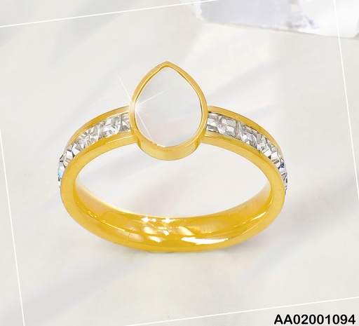 [AA02001094] ANILLO ZIRCONIAS CENTRO NACAR🤍/🦋/⭐/🌛/⚪/💧 A3384