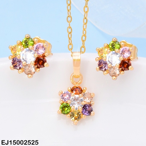 [EJ15002525] SET FLOR ZIRCONIAS COL. 6 PETALOS P7809-299