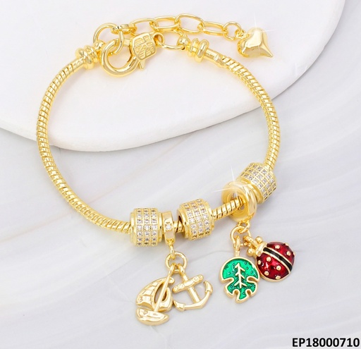 [EP18000710] PULSERA DOR DIJES MARIQUITA/HOJA/ANCLA/ BARCO BE574-294