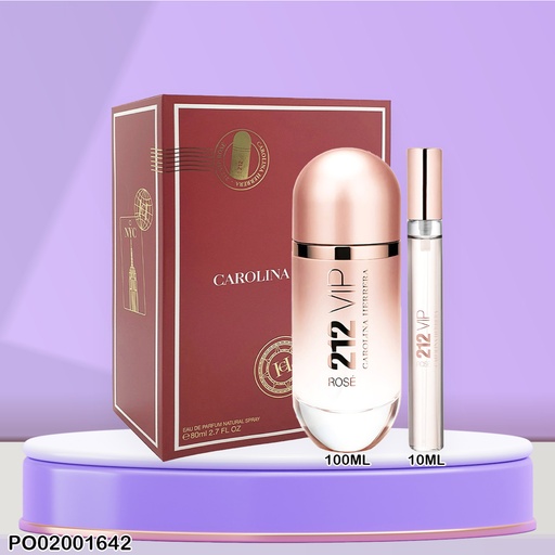 [PO02001642] ESTUCHE PERFUMES 212 VIP ROSE WOMEN 2PCS EDP 80/10ML