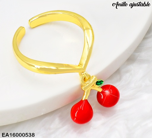 [EA16000538] ANILLO CEREZAS (2) /HOJITA (1) RE186-9 (CHE)