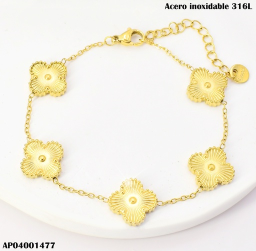 [AP04001477] PULSERA FLOR VAN CLEEF DORADA K4593-786