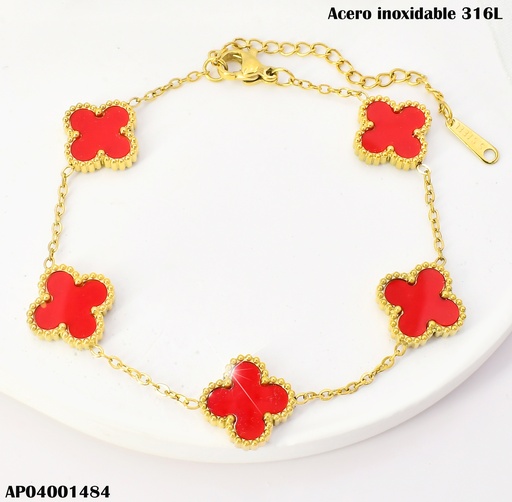 [AP04001484] PULSERA VAN CLEEF (5) ROJA  K9364-64