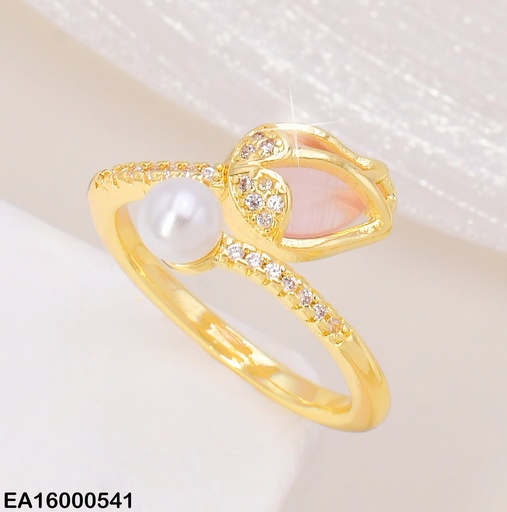 [EA16000541] ANILLO DOR TULIPAN ROSADO RE312-340 (TLP)