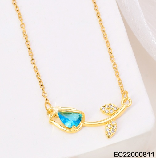 [EC22000811] CADENA DIJE DIJE TULIPAN CELESTE CE374-5 (TLP)