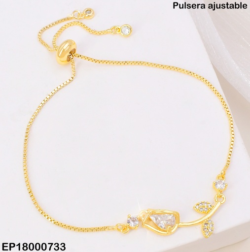 [EP18000733] PULSERA AJUSTABLE TULIPAN CENTRO BE733-5 (TLP)