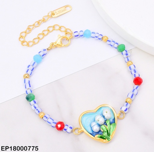 [EP18000775] PULSERA CHAQUIRAS COL. CENTRO 🩵 3 TULIPANES B.K8366