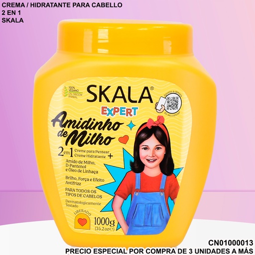 [CN01000013] CREMA SKALA INFANTIL AMIDINHO DE MILHO 2EN1 1000G