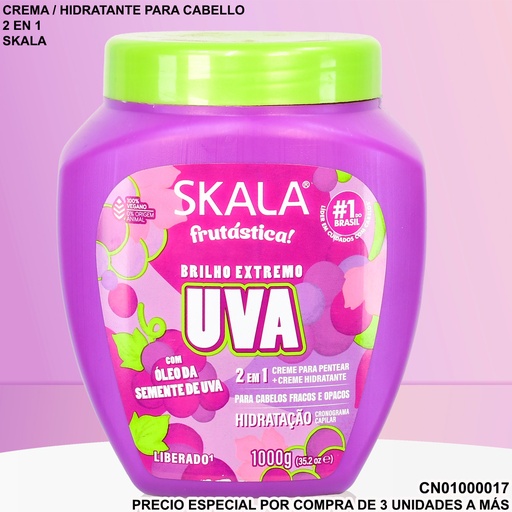 [CN01000017] CREMA SKALA FRUTASTICA  UVA 2EN1 1000G 311