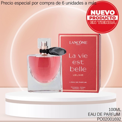 [PO02001692] PERFUME LA VIE EST BELLE L´ELIXIR L´EAU PERFUM LANCOME 100ML