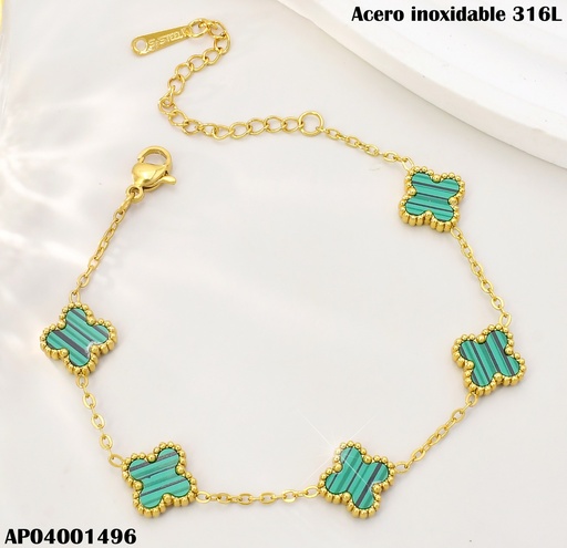 [AP04001496] PULSERA VAN CLEEF PQ. (5) VERDE BA2143-331