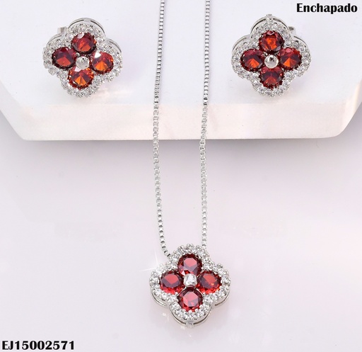 [EJ15002571] SET PLAT.VAN CLEEF COL.SURTIDOS BORDES ZIRCONIAS SE770-10