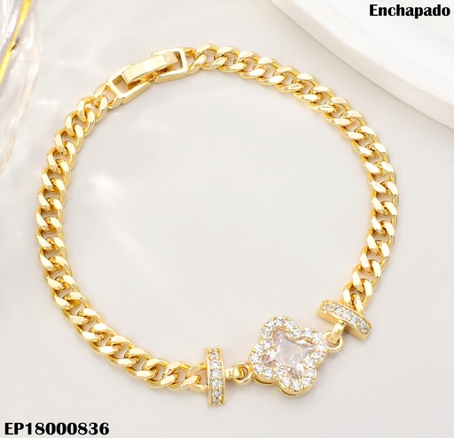 [EP18000836] PULSERA MARTILLADA VAN CLEEF ZIRCONIAS BE720-318
