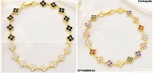 [EP18000842] PULSERA VAN CLEEF PQ.ZIRCONIAS COL.SURT. BE726-318