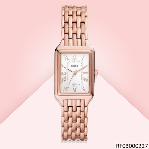 [RF03000227] RELOJ FOSSIL CUADRADO FAJA METALICA ROSE GOLD ES5271