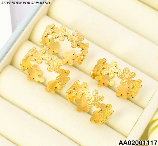 [AA02001117] ANILLO PLACAS FLORES PUNTEADAS 006A5209-439