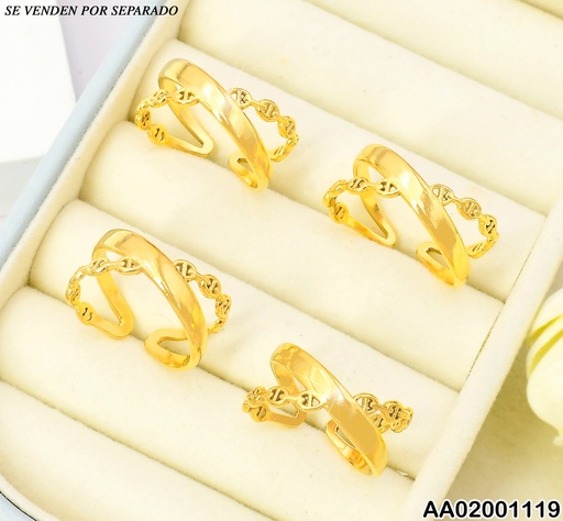 [AA02001119] ANILLO "X" LINEA LISA ANCHA/ESLABON 006A5223-439