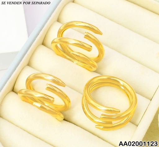 [AA02001123] ANILLO DOBLE CLAVO EL FRENTE 006K7894-439