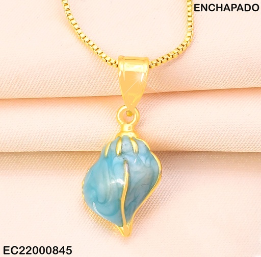 [EC22000845] CADENA FINA DIJE: CAPULLITO CELESTE CE256-9