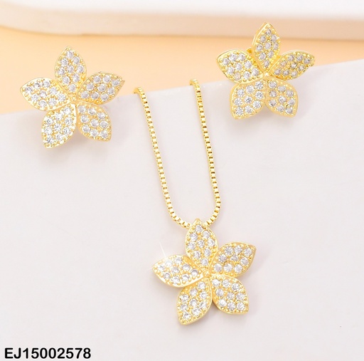 [EJ15002578] SET FLOR 5 PETALOS ZIRC. SE773-10