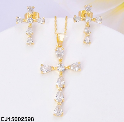 [EJ15002598] SET CRUCES ZIRCONIAS GOTAS SE872-3